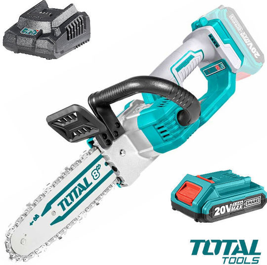 Total Pentru tăiere Fierăstrău cu acumulator 1x2Ah Brushless 20V 1.7kg cu lamă 20cm