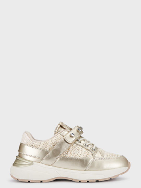 Running Kinder Sneakers mit Klettverschluss Gold