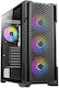 Antec AX90 Геймърско бюро Midi Tower Компютърна кутия със страничен прозорец и RGB осветление Черен