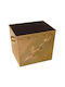 Thermogatz Μεταλλικό Κουτί Αποθήκευσης Ξύλων 74x35x40cm Χρυσό