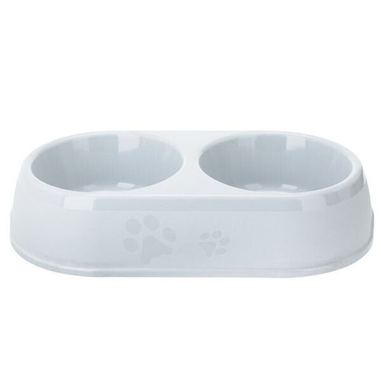 Food & Water Bowl for Dog & Cat Made of Propylene 2 Spots 31.5x17x6.8cm