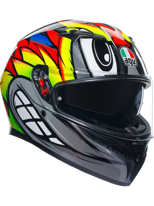 AGV K3 Birdy 2.0 Grey/Yellow/Red Motorradhelm V...