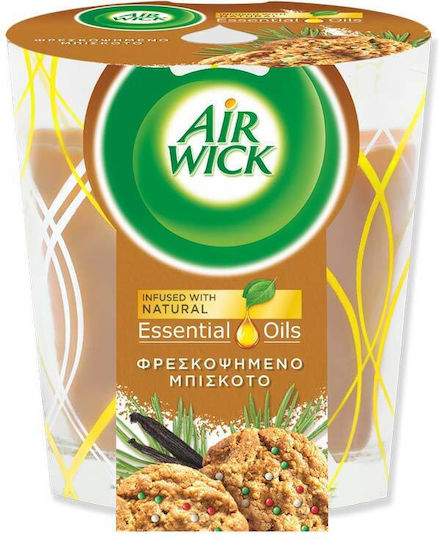 Airwick Αρωματικό Κερί σε Βάζο με Άρωμα Φρεσκοψημένο Μπισκότο Καφέ 105gr