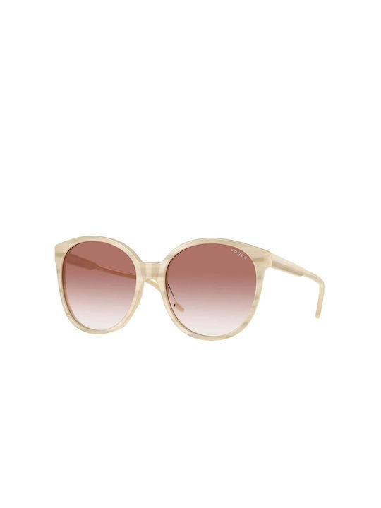 Vogue Women's Sunglasses with Beige Plastic Frame and Pink Gradient Lens VO5509S 30708D