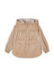 Kids' Casual Jacket Short Windproof with Hood Brown