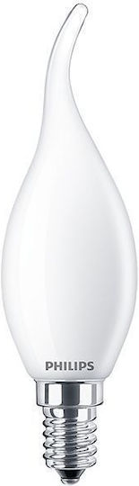 Philips LED-Lampe 2.2W für Fassung E14 und Form BA35 Warmes Weiß 250lm