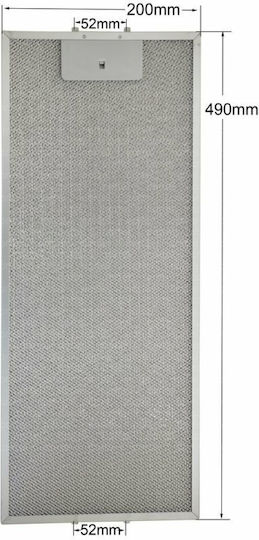 Μεταλλικό Φίλτρο Απορροφητήρα Teka 20 X 49cm Πλαίσιο
