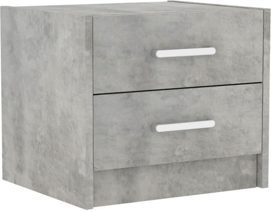 Wooden Bedside Table Olympus Anthracite 47.5x40.5x40.5cm