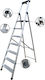 Profal Max110 Ladder Aluminum with 5+1 Steps 212cm