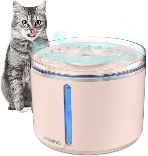 Dogness Water Fountain Αυτόματη Ποτίστρα / Συντριβάνι από Πλαστικό ABS για Σκύλο & Γάτα 2.2lt σε Ροζ Χρώμα