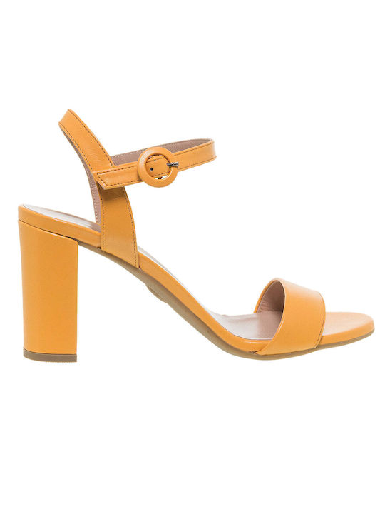 Mourtzi Leather Women's Sandals 75/753B50 Orange