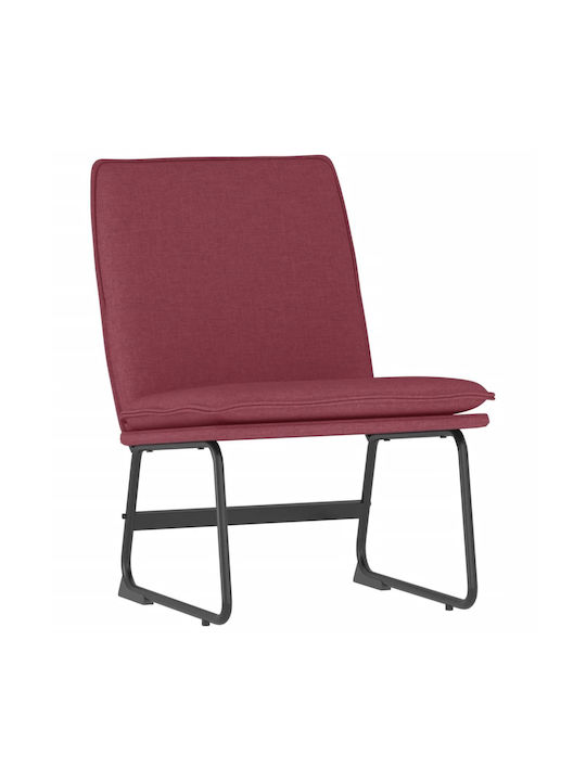 Visitor Armchair Μπορντό 52x75x76cm