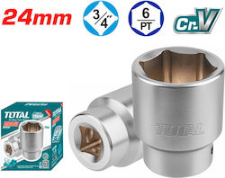 Total Căpăcel Hexagonal cu Patrat de Prindere 3/4" Diametru 24mm 1buc Total Căpăcel Hexagonal cu Patrat de Prindere 3/4" Diametru 24mm 1buc