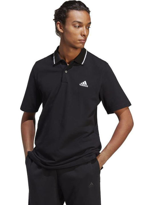 adidas Essentials Pique Polo T-shirt Μαύρο