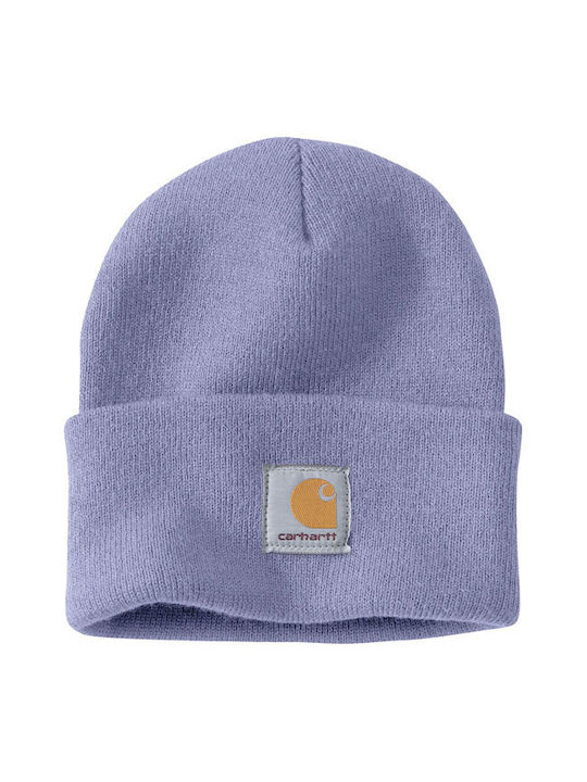 Carhartt Beanie Unisex Beanie mit Rippstrick in Flieder Farbe