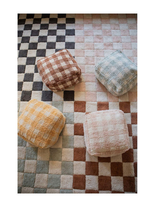 Fotolii Puf Bolster Impermeabil Vichy Roz 40x40...