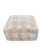 Fotolii Puf Bolster Impermeabil Vichy Roz 40x40x20cm