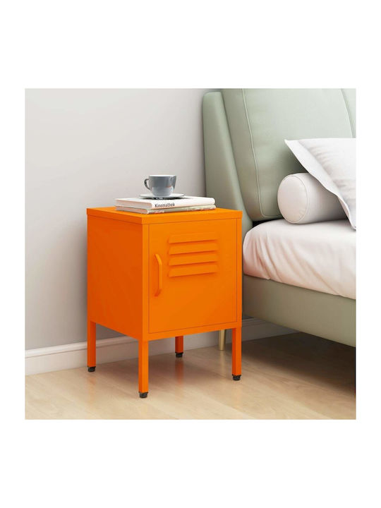Nachttisch Metall Orange 35x35x51cm