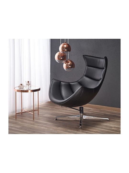 Luxor Sessel Drehbar aus Kunstleder Black 86x84...