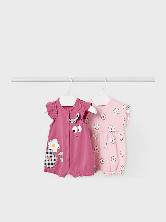 Mayoral Baby Bodysuit Set Short-Sleeved with Pants Multicolour 2pcs
