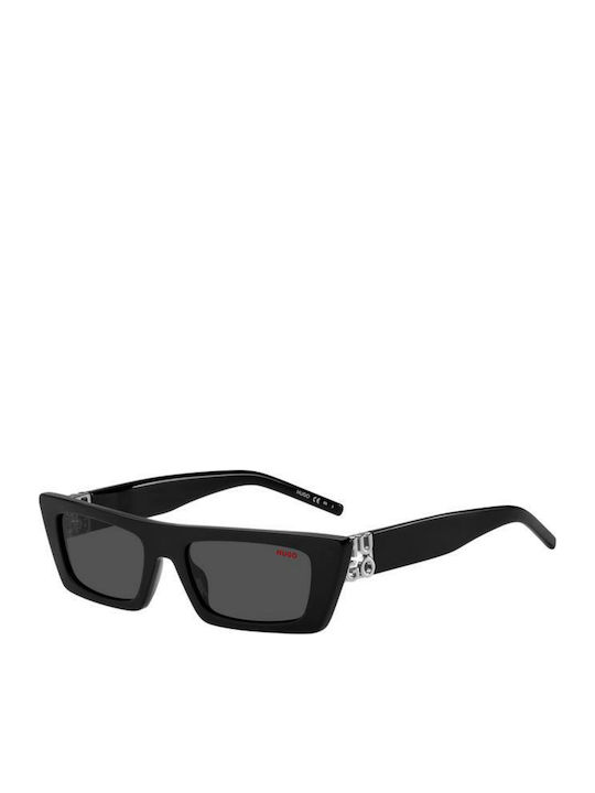 Boss Women's Sunglasses with Black Plastic Frame and Black Lens HG 1256/S 807/IR