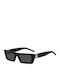 Boss Women's Sunglasses with Black Plastic Frame and Black Lens HG 1256/S 807/IR
