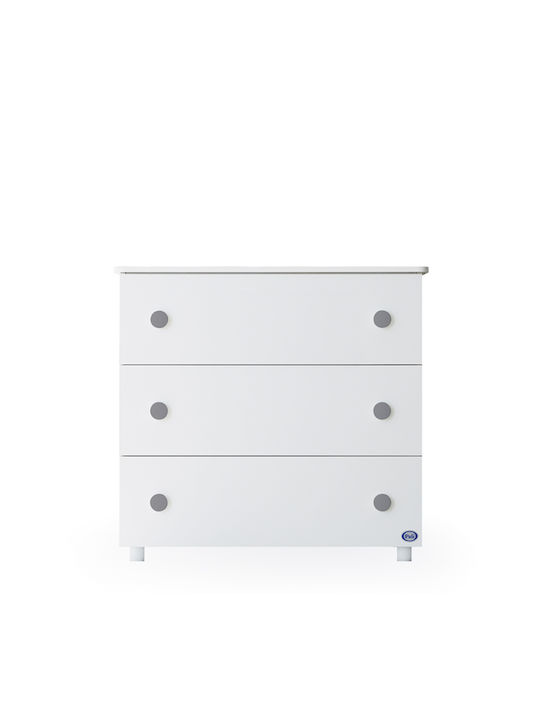 Astrid Baby Dresser with 3 Drawers White 100x49x95cm