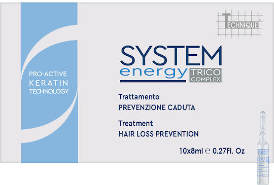 Technique System Energy Intensive Fall Prevention Treatment Hair Ampoules against Hair Loss 10x8ml