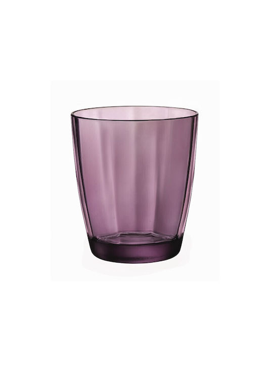 Bormioli Rocco Pulsar Glass Set Water made of Glass in Purple Color 305ml 6pcs