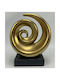Karvounis Decorative Space Abstract Circle made of Ceramic Material Gold 21x8.5x21cm 1pcs