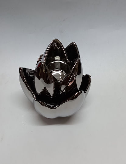 Karvounis Водна лилия от Керамичен Материал Silver 11x11x14.5см 1бр Karvounis Водна лилия от Керамичен Материал Silver 11x11x14.5см 1бр