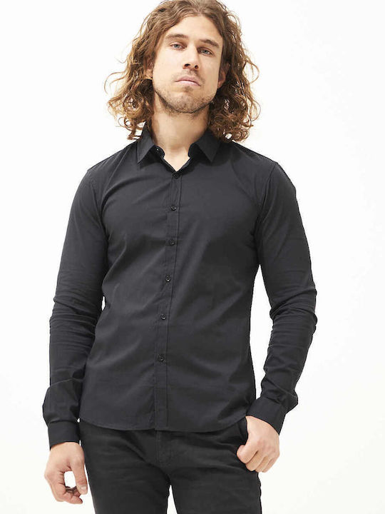 Men's slim fit shirt with elastan