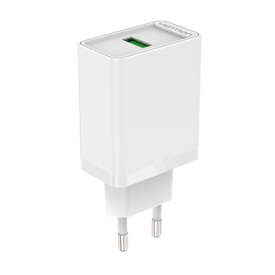 Vention Φορτιστής Χωρίς Καλώδιο με Θύρα USB-A 18W Quick Charge 3.0 Λευκός (FABW0-EU)