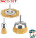 Total TAC310031 Wire Brush Bell for Drill 25.4mm Set of 3pcs