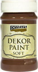 Pentart Dekor Paint Soft Kreidefarbe Braun 500m...