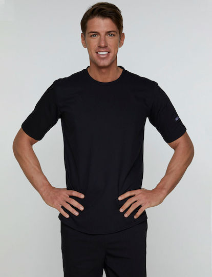 Ayo Blouse Chef Microfiber Male Black with Short Sleeve 22CTSU4