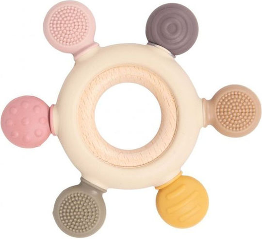 Bo Jungle B-Multi Sensory Ring Teether Rattle for Teething made of Silicone for 0 m+