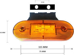 Lkw-Volumenlichter 1Stück LED Seitenmarkierungsleuchte 24V - Orange MAR671