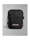 Napapijri Fabric Shoulder / Crossbody Bag with Zipper, Internal Compartments & Adjustable Strap Black 15x2.5x19.5cm