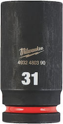 Milwaukee Shockwave Căpăcel Pneumatic - Pneumatic Hexagonal Priza cu Patrat de Prindere 3/4" Diametru 31mm 1buc