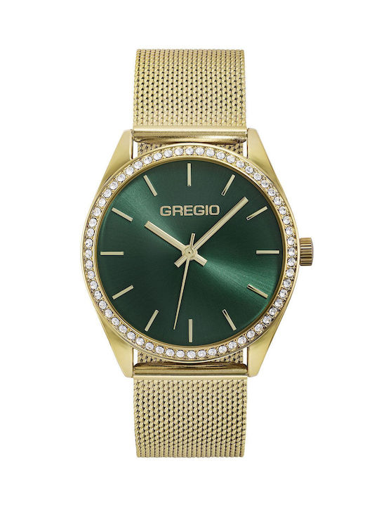 Gregio Bianca II Uhr mit Gold Metallarmband