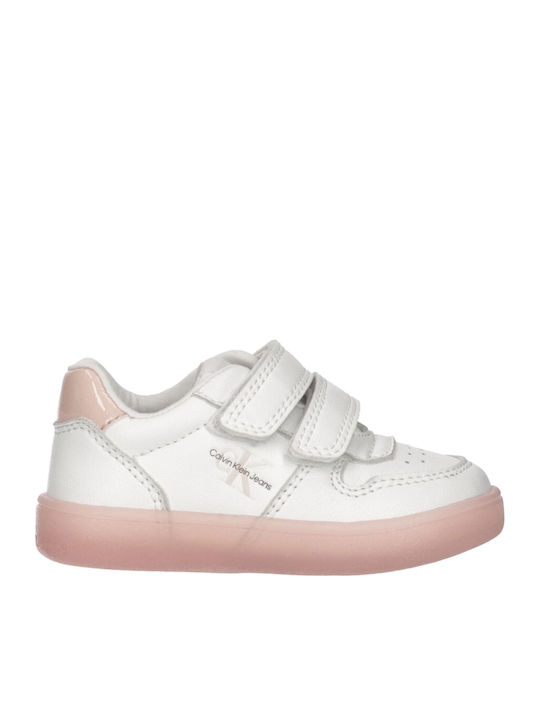 Παιδικά Sneakers με Σκρατς White / Pink