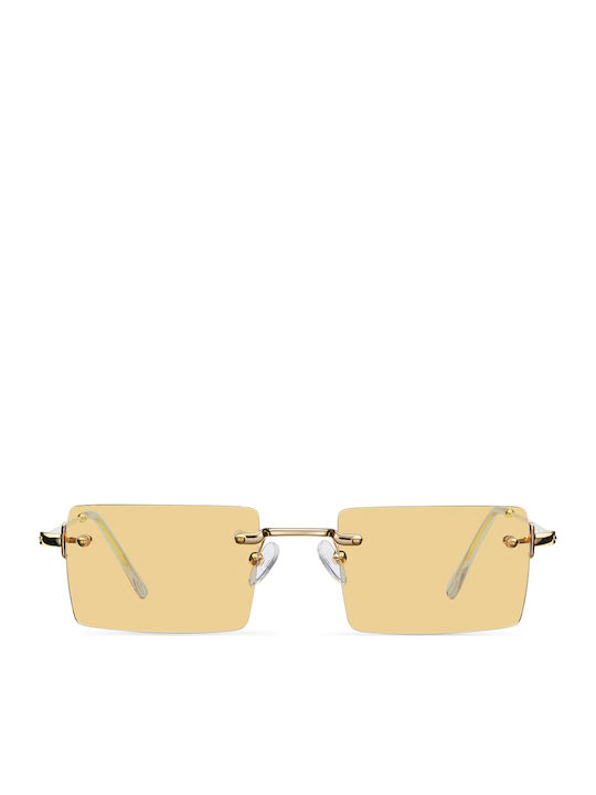 Meller Rufaro Unisex Sonnenbrille mit Gold Metall Gestell und Gelb Linse RU-GOLDYELLOW