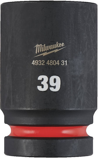 Milwaukee Shockwave Nuss Pneumatisch Sechskant Spritzfilter Wasserhahn mit Vierkant-Antrieb 1" Durchmesser 39mm 1Stück