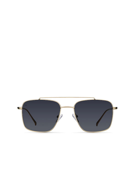 Meller Shakir Sunglasses with Gold Metal Frame and Gray Polarized Lens SK-GOLDCAR