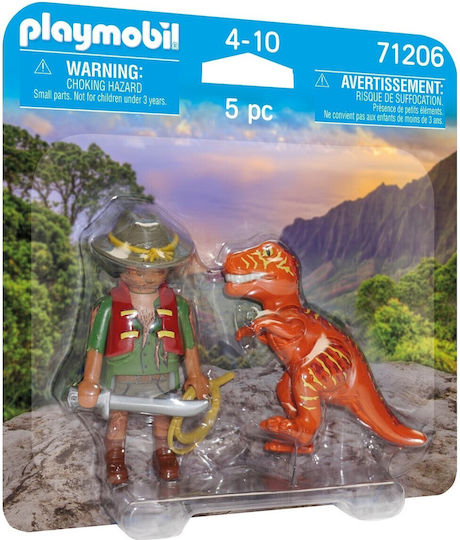 Playmobil Duo Pack Εξερευνητής και T-Rex για 4-10 ετών