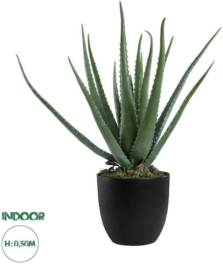 Artificial Plant in Pot Aloe Green 50cm GloboStar