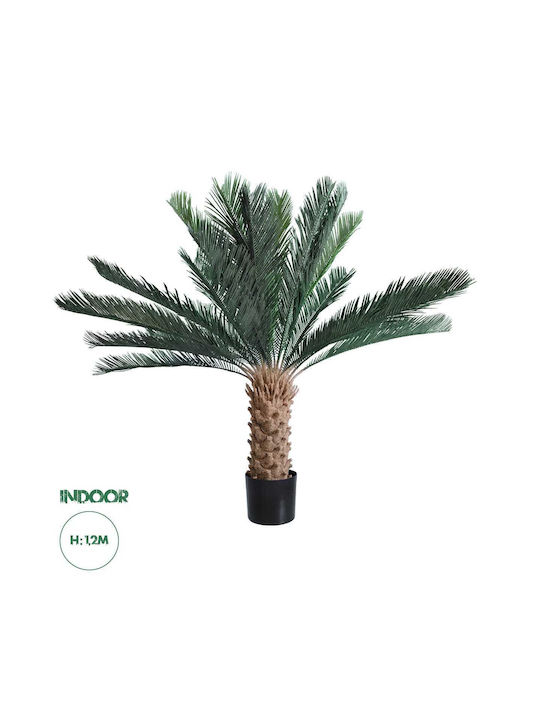 GloboStar Artificial Plant in Pot Cycads Green 120cm with LED 1pcs