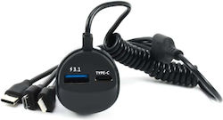Andowl FM Transmitter Autovehicul Qc70 cu Type-C