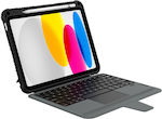 Nillkin Bumper Combo Klappdeckel Kunststoff mit Tastatur Englisch US Schwarz (iPad 2022 10,9 Zoll) 57983112832